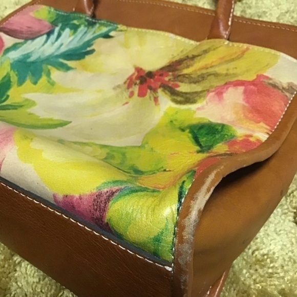 Patricia Nash Floral Leather Tote Bag Italian - Picture 3 of 12